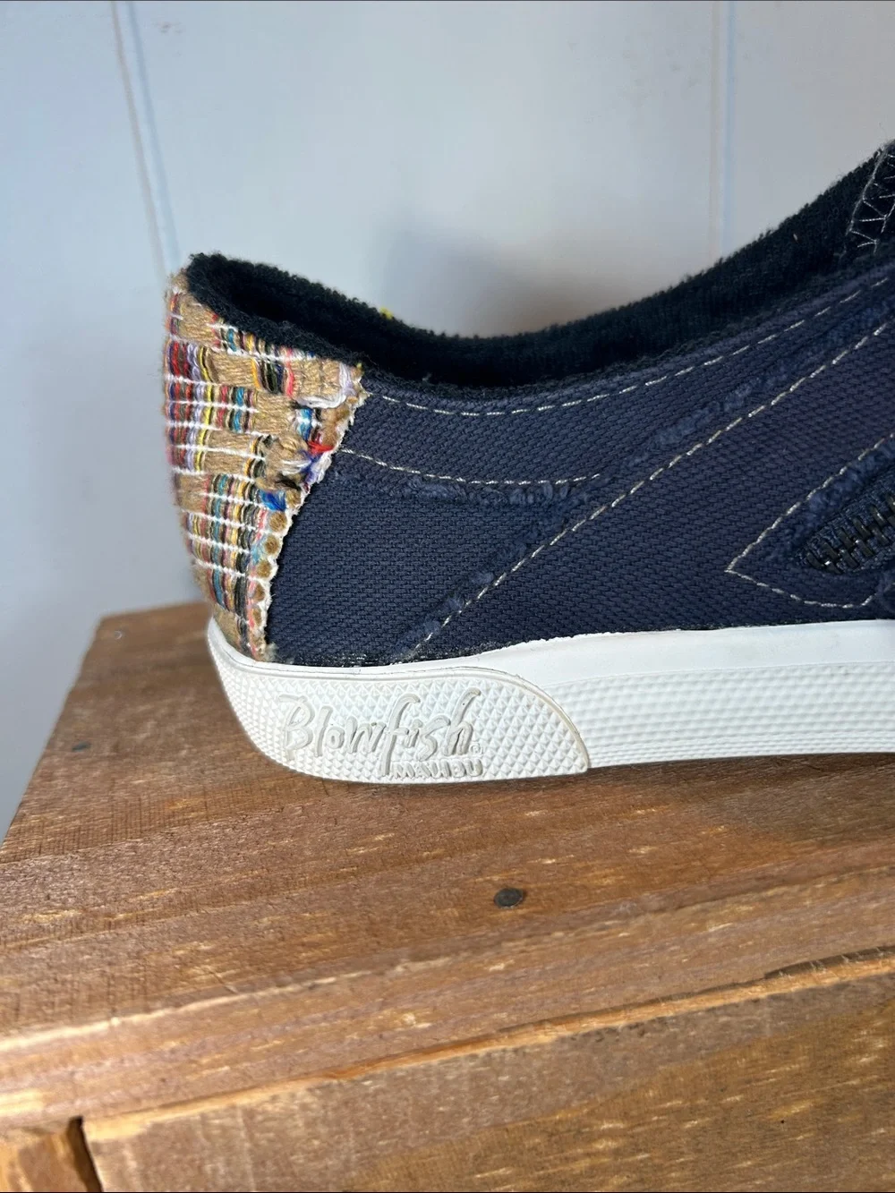 NWT Blowfish Navy Canvas Sneakers with White Soles